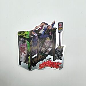 CONART Streetwear 1990s Vintage Sticker Skateboarding Graffiti Original Chrome